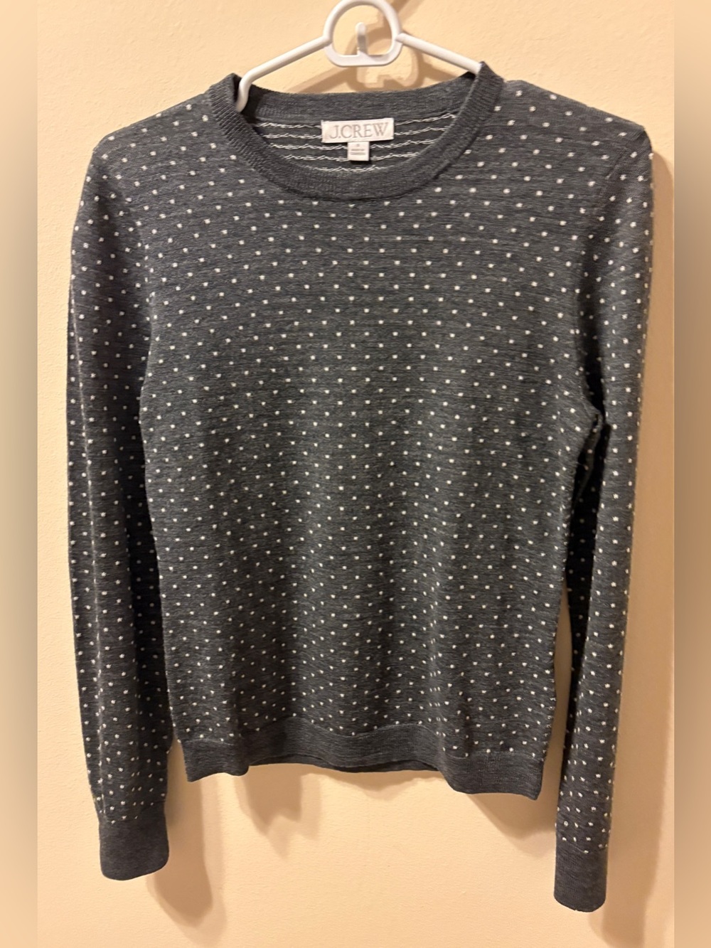 J.Crew polka dot merino sweater Sz S
